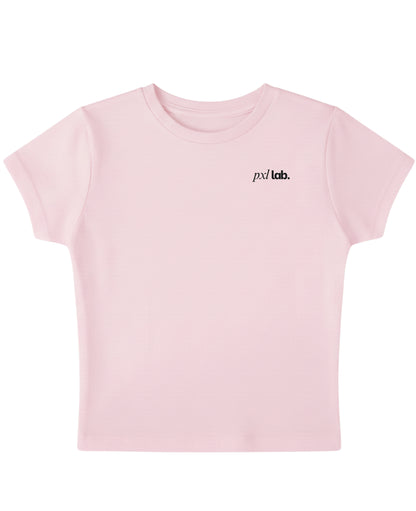 Baby Pink Baby Tee Front Design