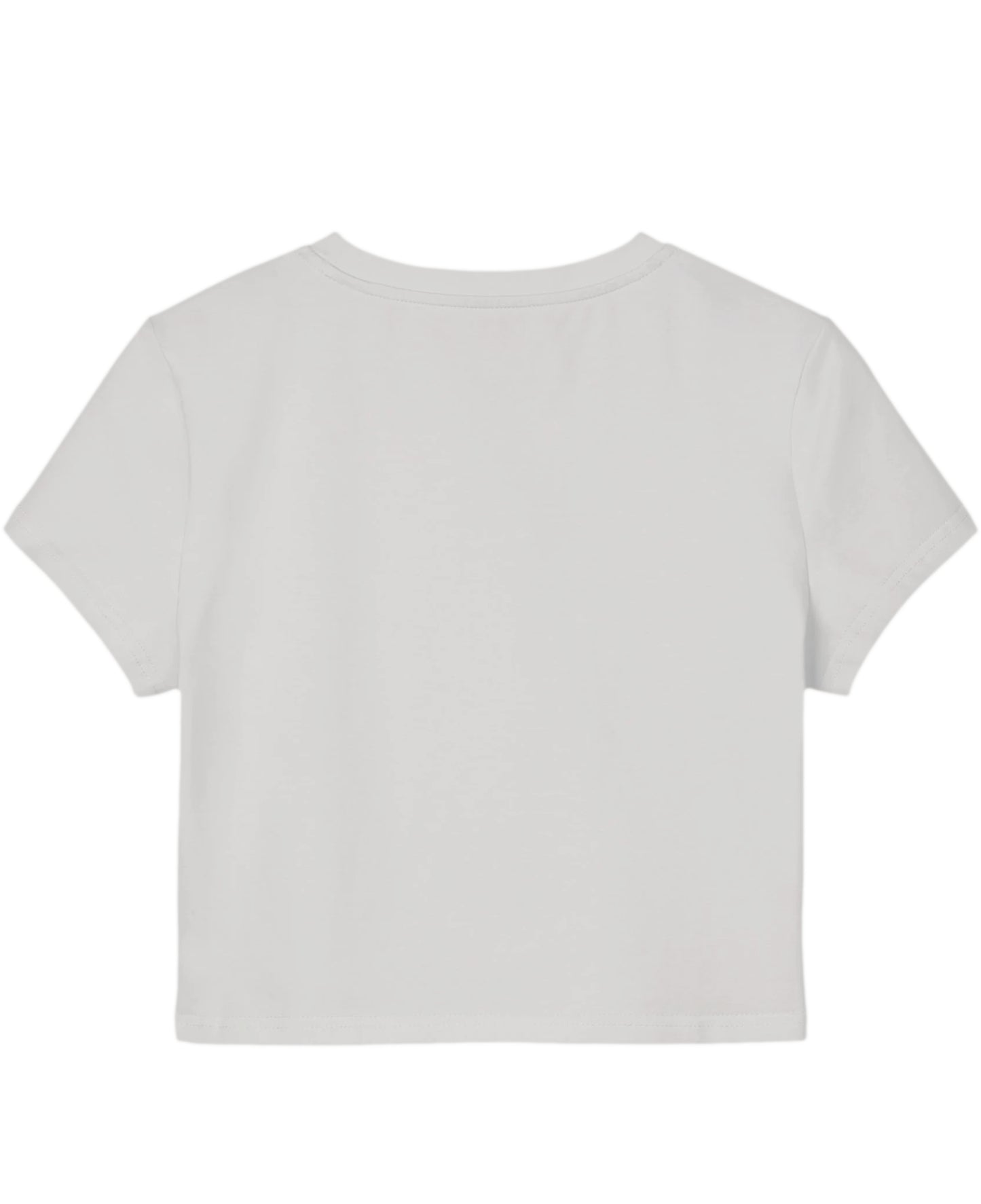 White Baby Tee Back Design