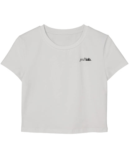 White Baby Tee Front Design