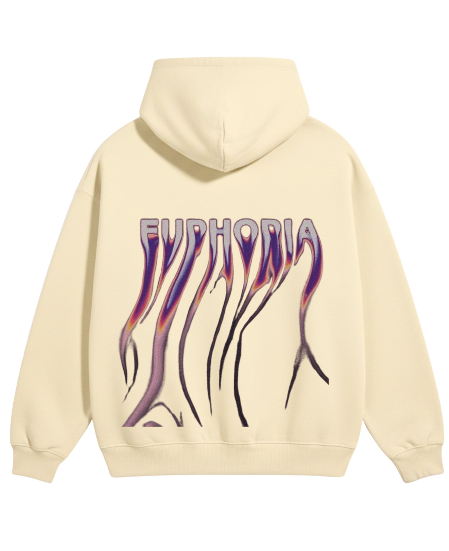 Cream Oversized Hoodie Back Design