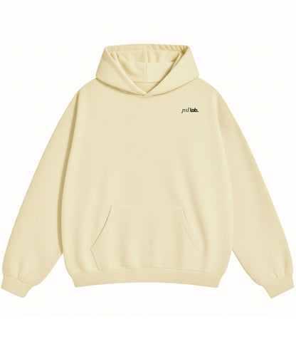 Cream Oversized Hoodie Front Design