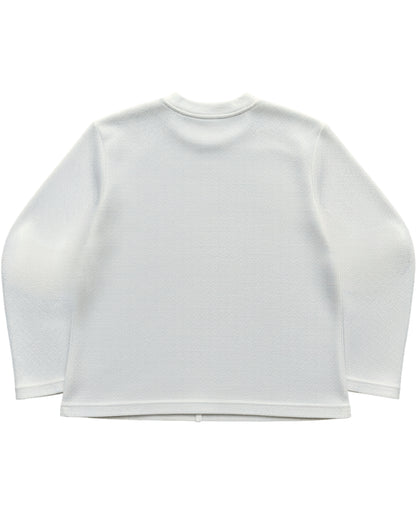 Off-white waffle knit oversized full-sleeve Back Design