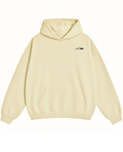 Cream Oversized Hoodie Front Design