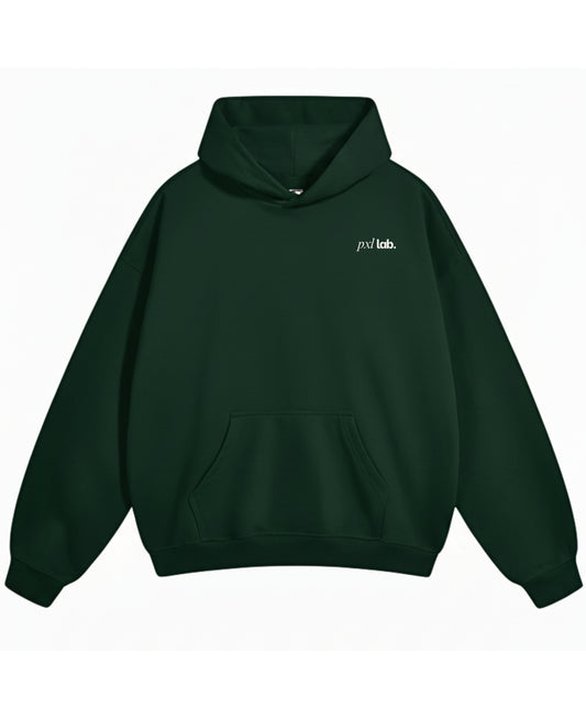 Bottle Green Oversized Hoodie Front Design