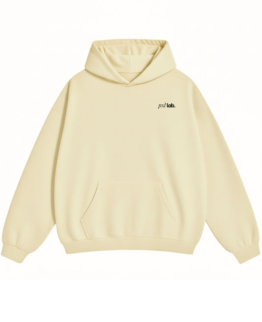 Cream Oversized Hoodie Front Design