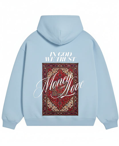 Sky Blue Oversized Hoodie Back Design