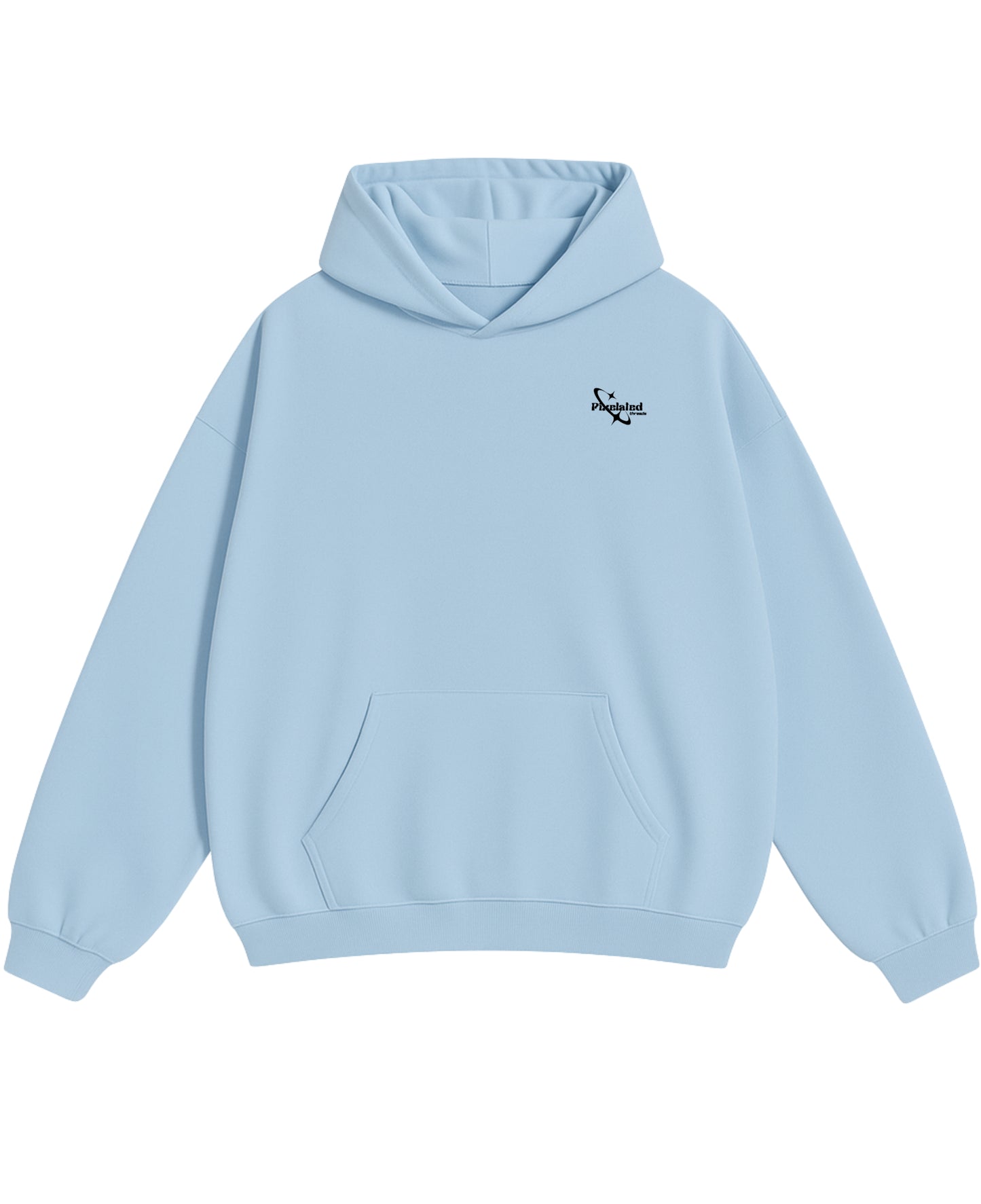 Sky Blue Oversized Hoodie Front Design