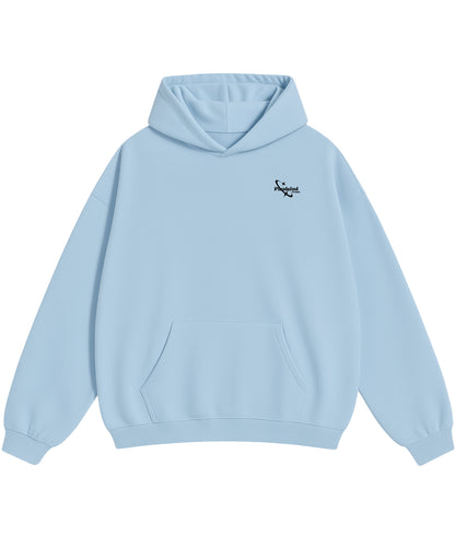 Sky Blue Oversized Hoodie Front Design