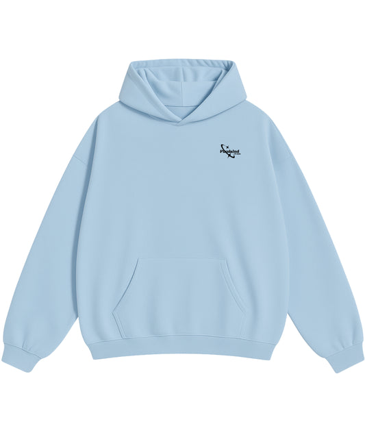Sky Blue Oversized Hoodie Front Design