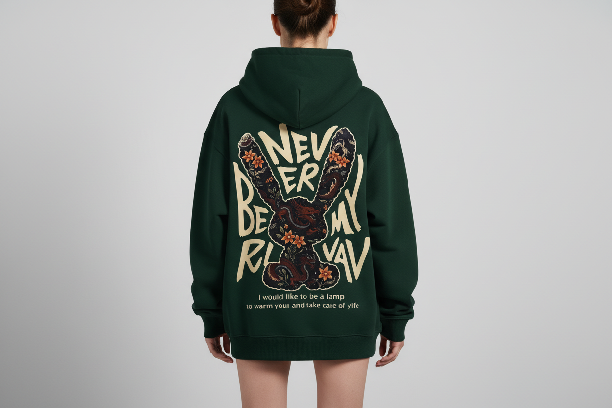 "NEVER BE MY" OVERSIZED HOODIE