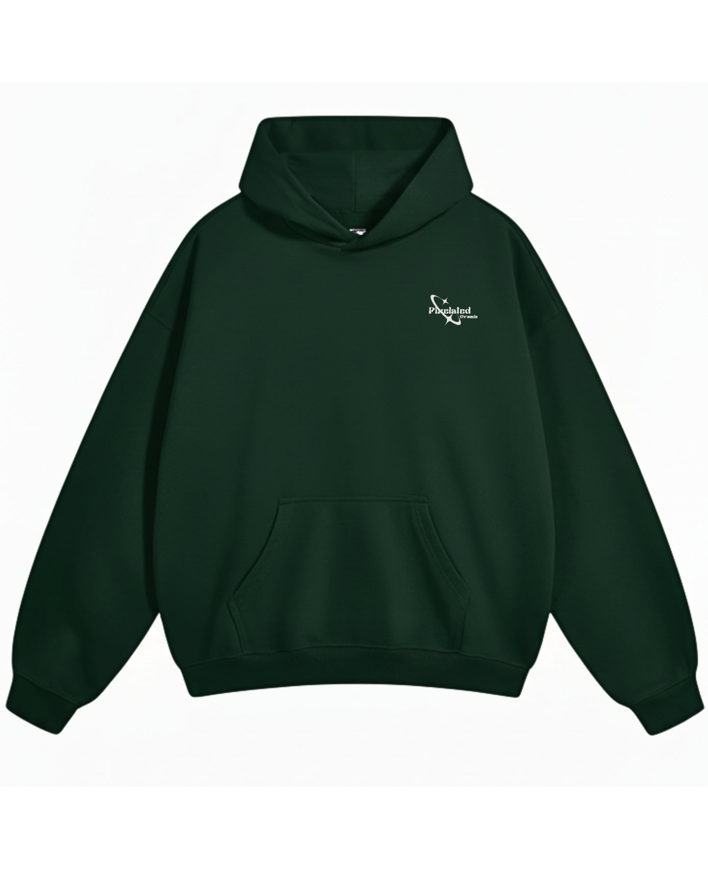 Bottle Green Oversized Hoodie Front Design