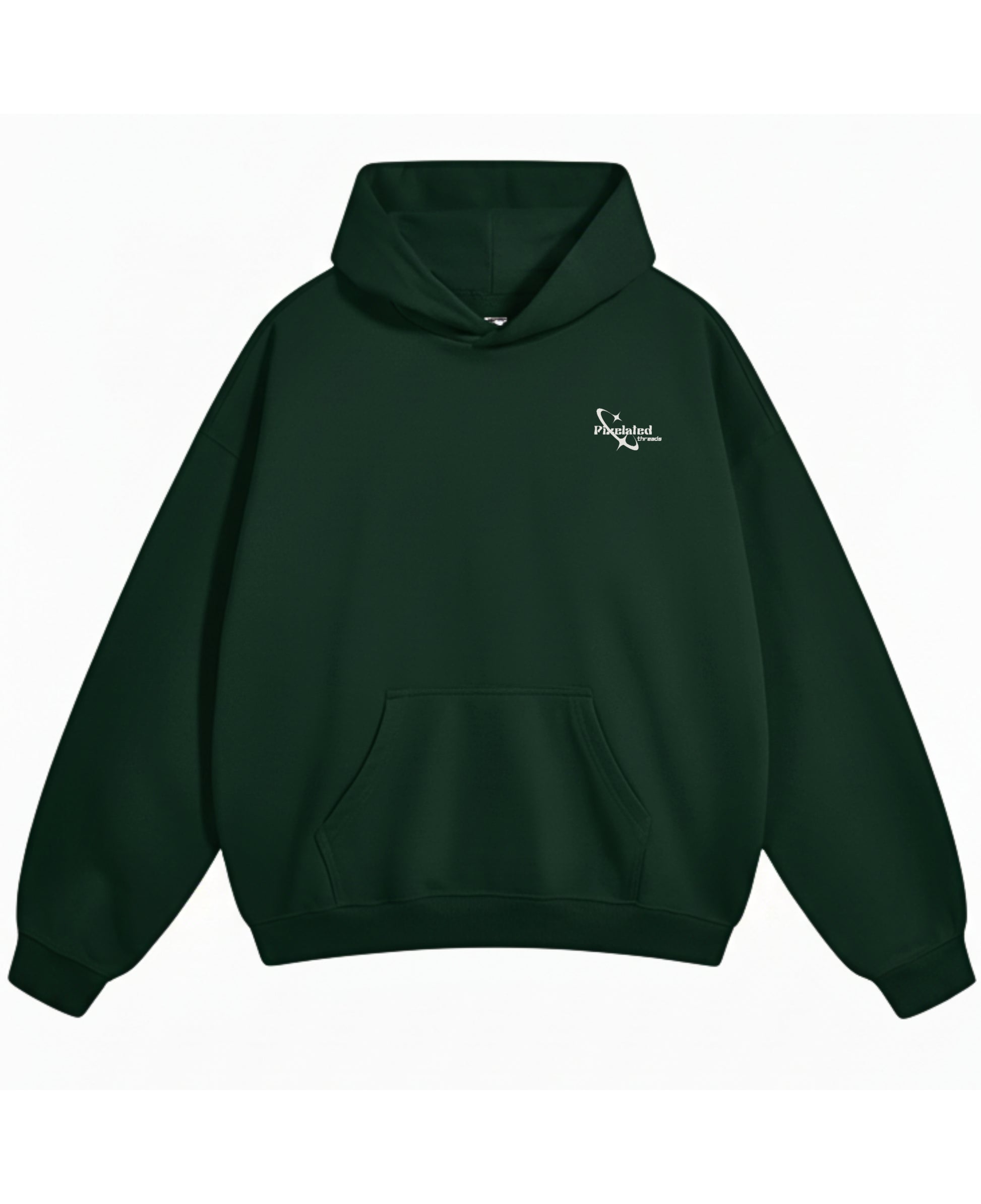 Bottle Green Oversized Hoodie Front Design