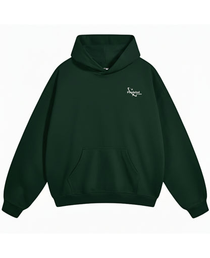 Bottle Green Oversized Hoodie Front Design