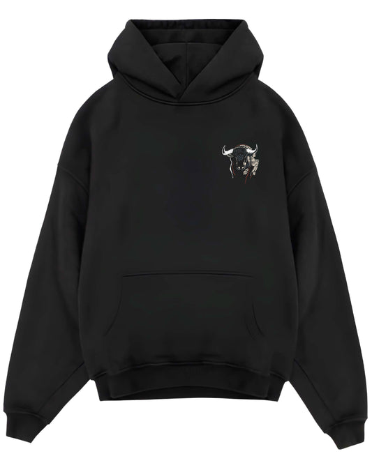 Black Oversized Hoodie Front Design