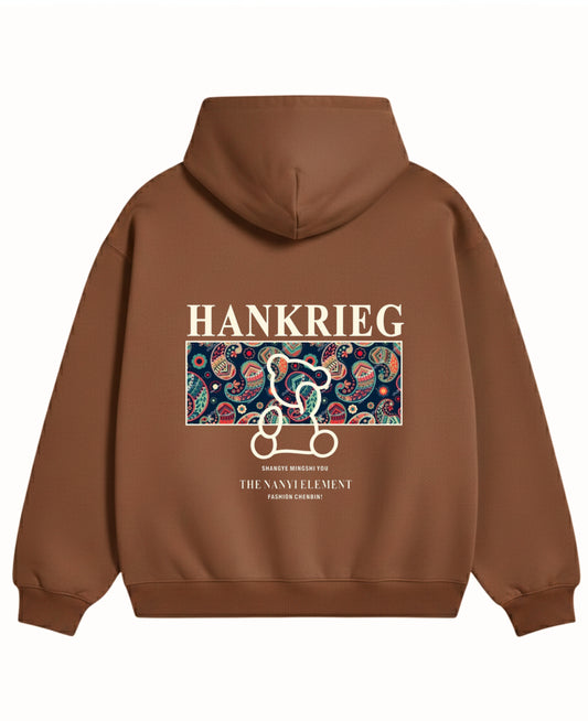 Mocha Brown Oversized Hoodie Back Design