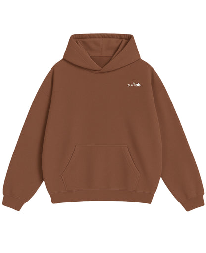 Mocha Brown Oversized Hoodie Front Design